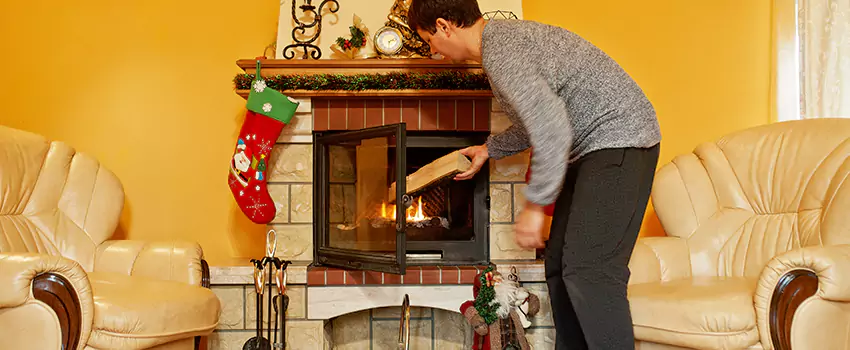 Rusted Metal Fireplace Restoration in Fairfield, California